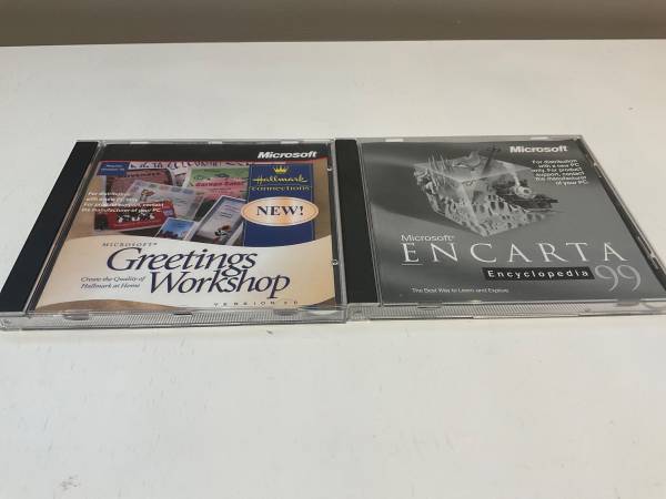 Microsoft Encarta Encyclopedia 99 and Hallmark Greetings Workshop 1
