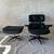 Eames Style Lounge Chair & Ottoman – Black Italian Full Grain Leather, Walnut  5 thumbnail