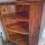 Custom cedar open shelf corner cabinet 3 thumbnail