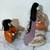TWO BEAUTIFUL VINTAGE JAPANESE GEISHA DOLLS DRESSED IN BROCADE FABRIC 6 thumbnail