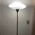 Silver metal floor lamp with round glass shade - 65” tall 3 thumbnail
