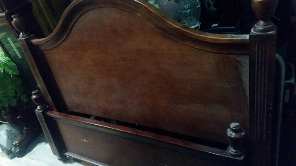 queen size 4 poster victorian med oak bed frame complete 1