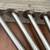 Brutalist / Modernist substantial polished steel Menorah A88 12 thumbnail