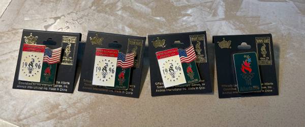 Four Official Olympic Games Atlanta 1996 pins 1
