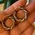Yellow and White Gold Hoop Earrings   Excellent Condition 11 thumbnail