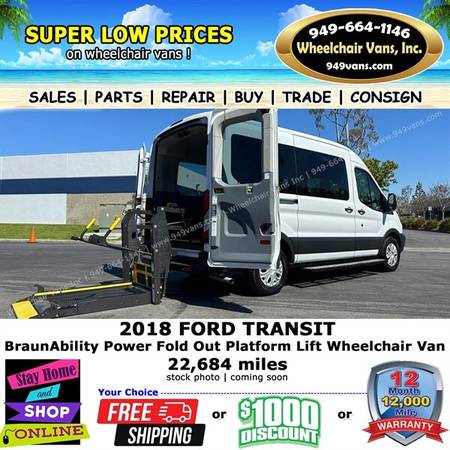2018 Ford Transit Wheelchair Van    1