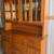Keller Two Piece Vintage Hutch China Cabinet Buffet Server Sideboard Wood Bubble 1 thumbnail