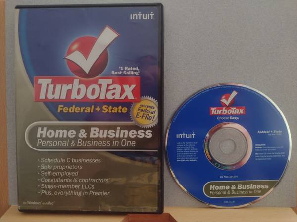2008 TurboTax Home and Business CD Windows/Mac 1