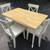 USED IKEA TABLE / FOUR CHAIRS OAK/WHITE 1 thumbnail