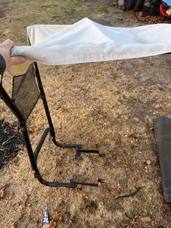 Canopy for rider mower universal with plow and bracket and weights 1