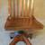 ANTIQUE Johnson Chair Co Swivel Desk Bankers Lawyers Cast Iron Oak 1 thumbnail