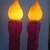 pair VINTAGE RED CANDLESTICK BLOW MOLDS 2 thumbnail