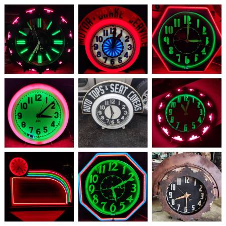 $$ COLLECTOR BUYING ANTIQUE NEON CLOCKS $$ 1
