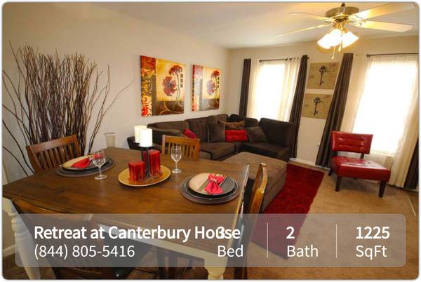 $1,382 / 3 habitaciones - 1225 pies² - ¡Venga a vivir con asequibilidad en Retreat at Canterbury House! (Michigan City)63665977112449121