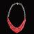Red Coral Stone Necklace in Silver Setting 1 thumbnail