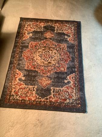 NEW BLUE LOVELY THROW RUG 2'X3' 1