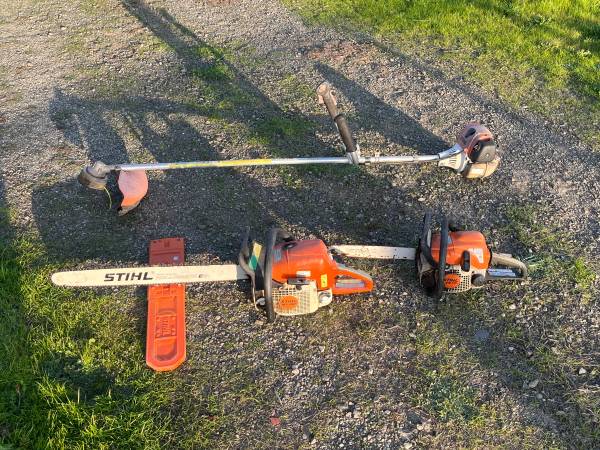 Stihl chainsaws and weedeater 1