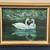 Oil Painting of Swans on Lake by Listed SoCal Artist Kathi Colman 1 thumbnail