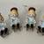 4 Rare Vintage Precious Porcelain Angel Ornaments on Wood Sled with Me 1 thumbnail