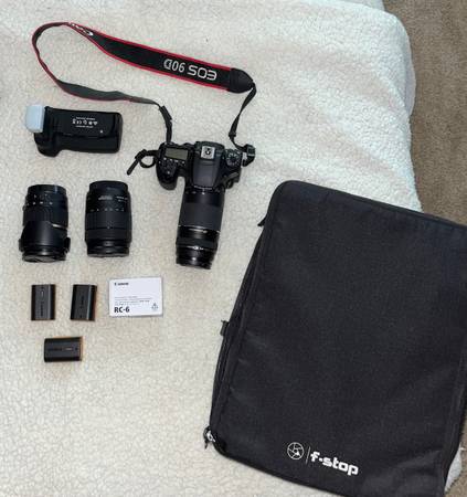 Canon 90D with 3 lenses and addl items 1