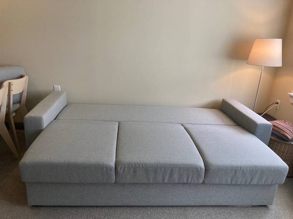 *** sofá cama gris con almacenamiento *** - $500 (Salem, OR)63435526897923121