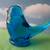 Vintage Leo Ward signed Titan Art Glass Happy Little Bluebird 1 thumbnail