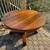Antique Victorian 48" round dining table with leaves 4 thumbnail