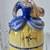 VTG Porcelain Trinket / powder box. Lady in blue & yellow dress 1 thumbnail