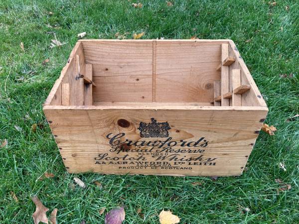 Wooden Crate- Crawford’s Special Reserve Scotch Whisky - Antique 1940s 1