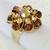 Adrienne Ring NEW Flower Design Champagne & Bronze Tone Crystals 7 1/2 2 thumbnail