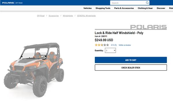 Polaris General Half Windshield 1