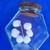 Glass jar with wood lid for cotton balls 2 thumbnail