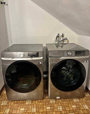 Samsung Platinum Steam Smart Washer & Dryer Set 1
