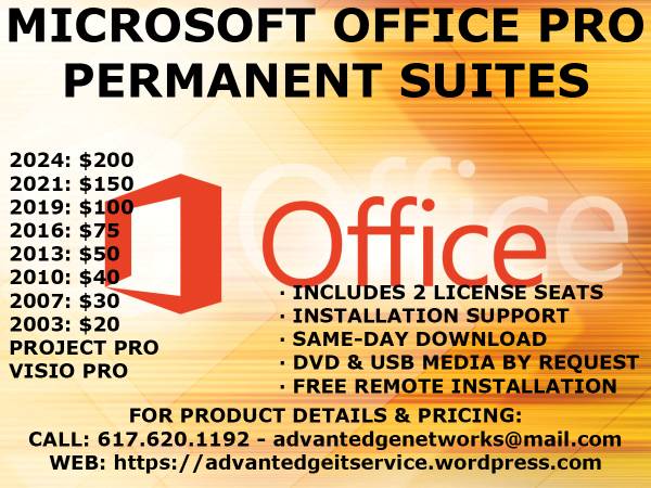 MS OFFICE PRO PLUS EDITIONS - NO EXPIRATION 1