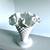 Fenton milk glass double crimpted honnail trumpet vase 5.5” 4 thumbnail
