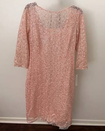 Kay Unger Pink Sequin Dress (New) 1