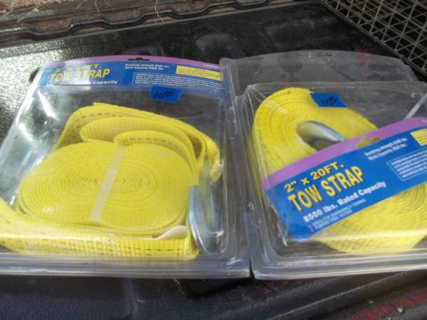 Auto tow straps  2 ea. $10 each  NEW 1