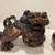 Vintage Asian Hand Carved Wooden Guardian Foo Dogs Floating Balls Insi 2 thumbnail