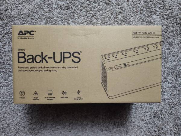 APC Back UPS, 600VA/330W BRAND NEW, SEALED 1
