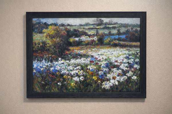 Large Original Oil Painting – Signed – Framed – Impressionist Landscape 1