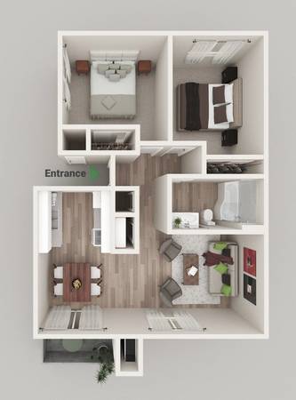 $1,825 / 2br - 844ft2 - Patrulla nocturna, cancha multiactividades, garaje (Granada Villas)63869889516931122