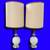 (2) Table Lamps. Shades not great. White balls are glass, small clear plate is p 1 thumbnail