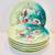 Six Painted Chinaware Vintage Dessert Plates SET of 6 All for 2 thumbnail
