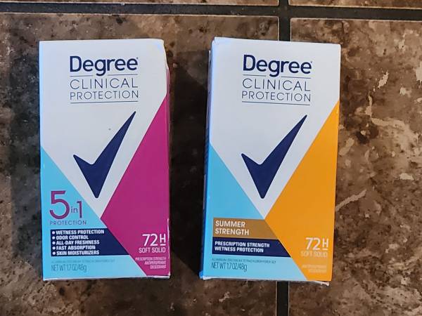 Brand New Women's Degree Clinical Protection Antiperspirant Deodorant 1.7 oz 1