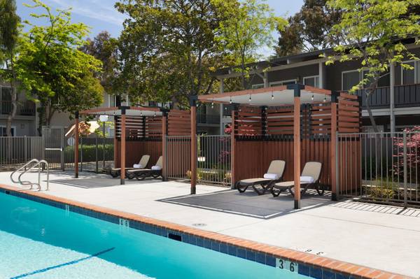 Children's play area, Poolside cabanas, 3/BD 1