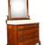 Louis XV Revival Carved Walnut Marble-Top Dresser with Beveled Mirror, 2 thumbnail