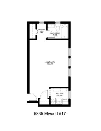 $836 / 382ft2 - Efficiency apartment for rent - Elwood Gardens - available October (Shadyside)64013362522243121