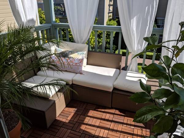 IKEA ARHOLMA Outdoor modular sofa + pillows 1