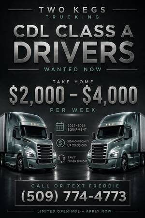 🚛 CDL A Drivers - $2K - $4K WEEKLY - Newer Trucks - Sign on Bonus 1