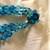 Vintage 3-Strand Blue Beaded Necklace with Flowered Clasp 4 thumbnail